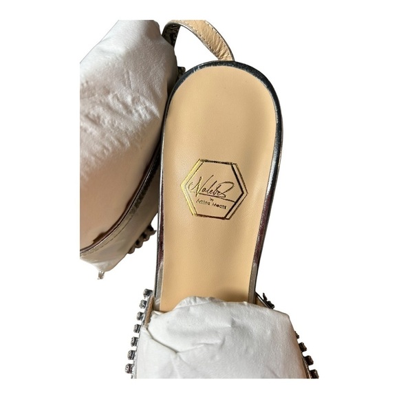 Nalebe stellar Crystal-Embellished Ankle-Strap Pumps silver - Picture 15 of 16